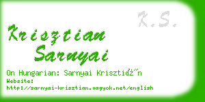 krisztian sarnyai business card